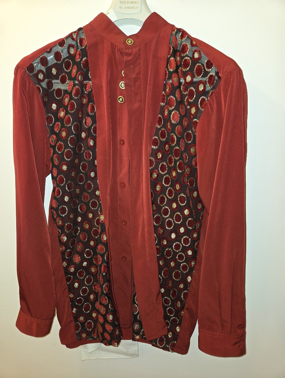 Red Patterned Men's Shirt And Pants